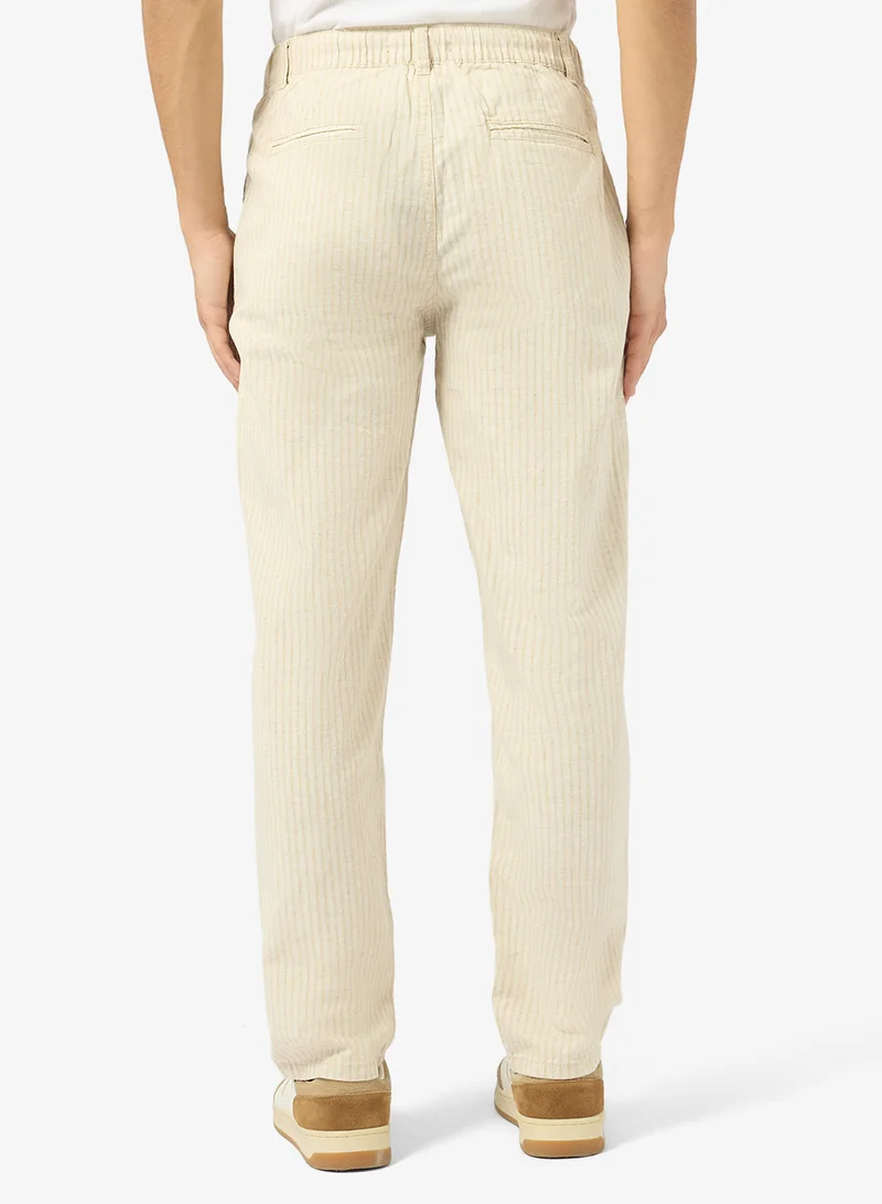 Ripples  Mens Linen Blend Straight Leg Pants for Men | Best Price UAE